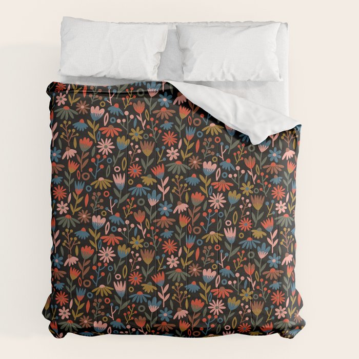 Exotic Midnight Floral Garden Comforter Gallery Image 2