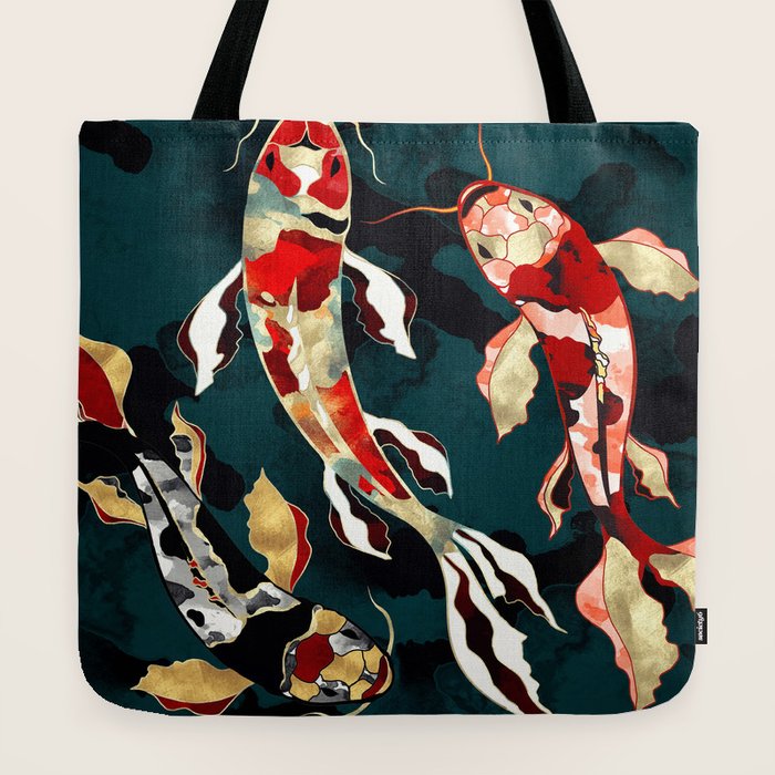 Metallic Koi Tote Bag Gallery Image 2
