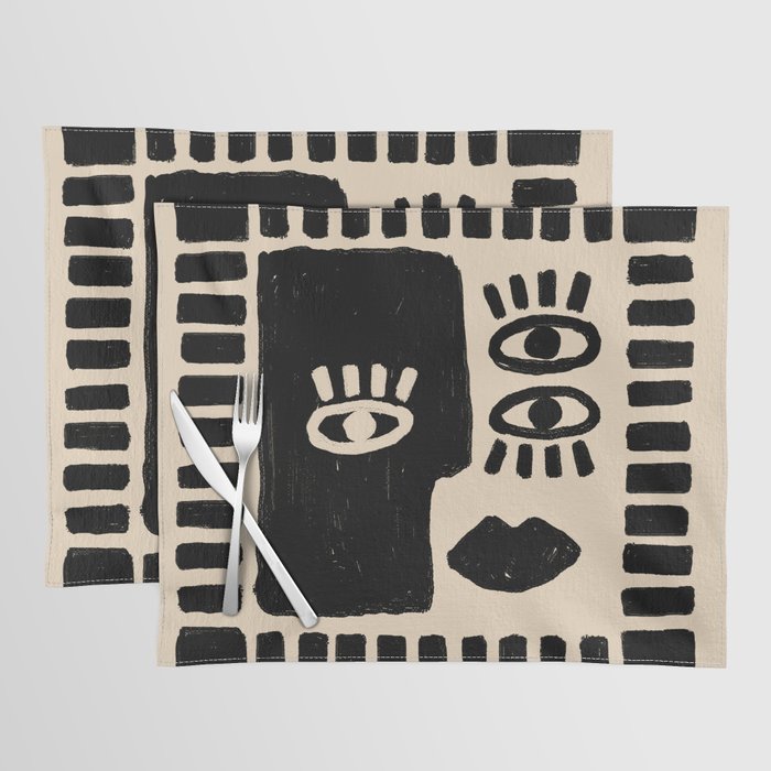 Artsy Face Placemat Gallery Image 1