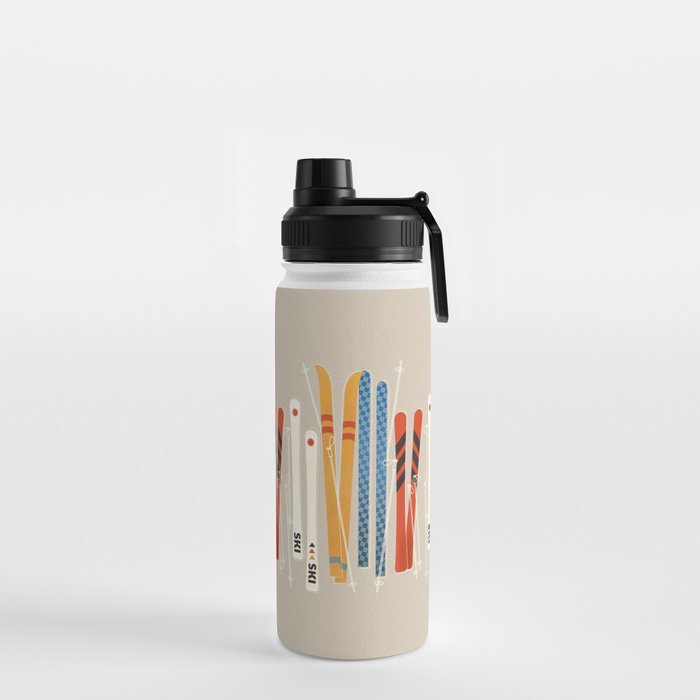 Ski Illustration Water Bottle Gallery Image 2