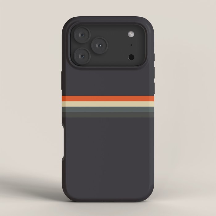 Fujitaka - Classic Dark Retro Stripes iPhone Case Gallery Image 4