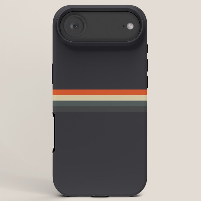 Fujitaka - Classic Dark Retro Stripes iPhone Case Gallery Image 6
