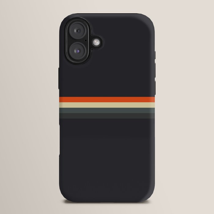 Fujitaka - Classic Dark Retro Stripes iPhone Case Gallery Image 14