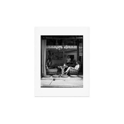 Morning coffee in a cafe - Black and white street photography Art Print Gallery Image 3
