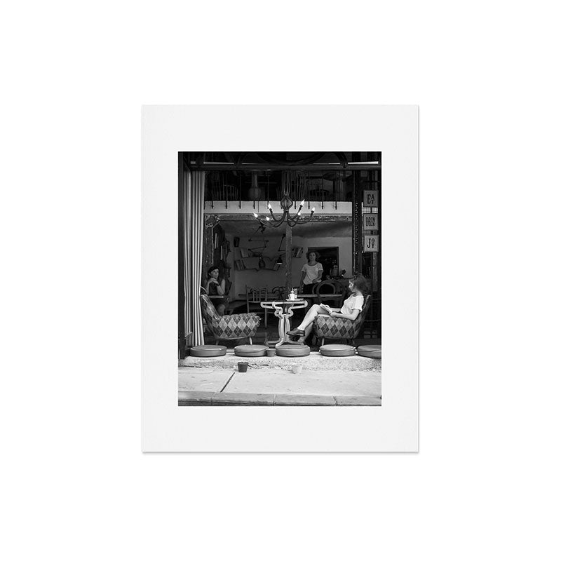 Morning coffee in a cafe - Black and white street photography Art Print Gallery Image 4