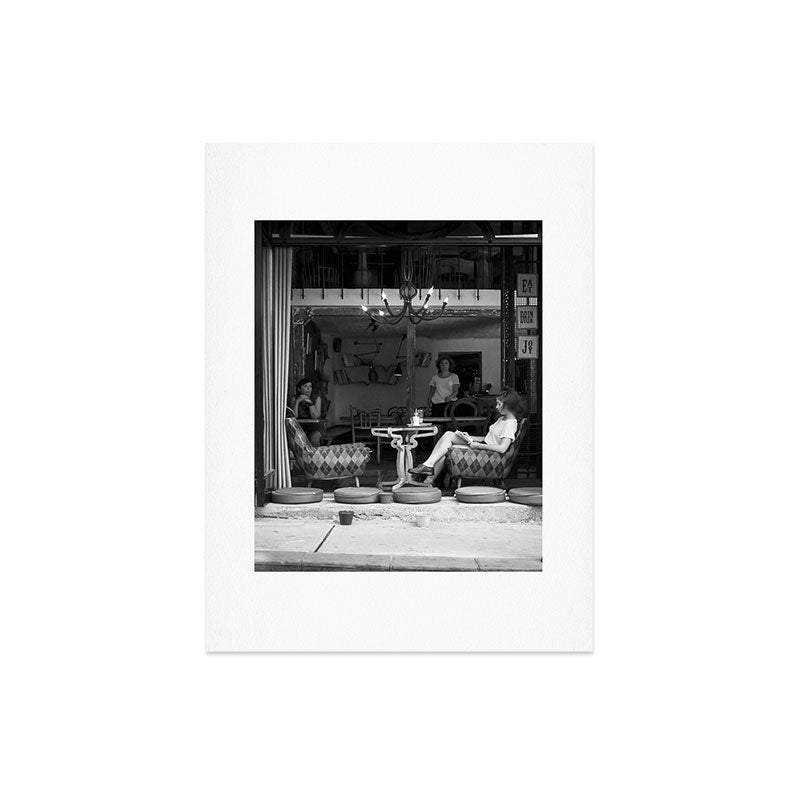 Morning coffee in a cafe - Black and white street photography Art Print Gallery Image 6