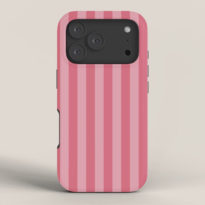 Large Nantucket Red Cabana Tent Stripes iPhone Case Gallery Image 3