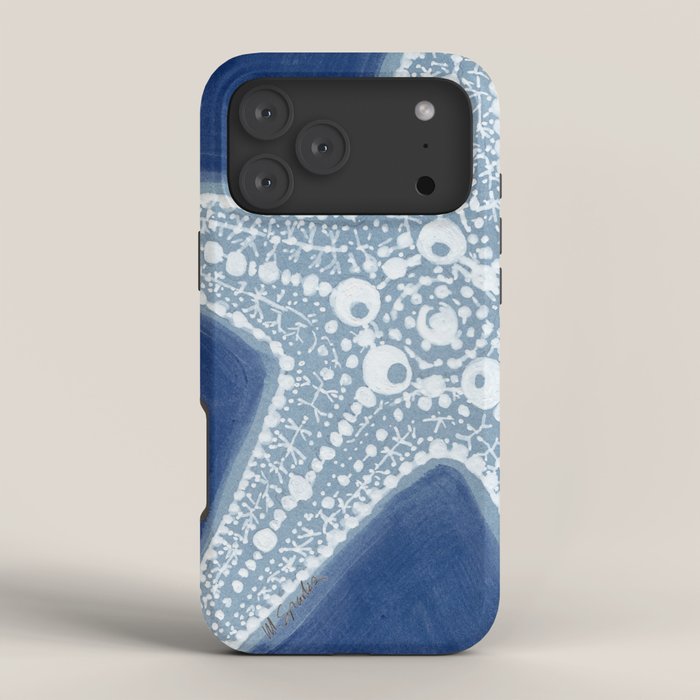 Starfish Blue and White iPhone Case Gallery Image 4