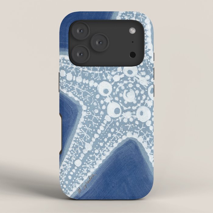 Starfish Blue and White iPhone Case Gallery Image 3