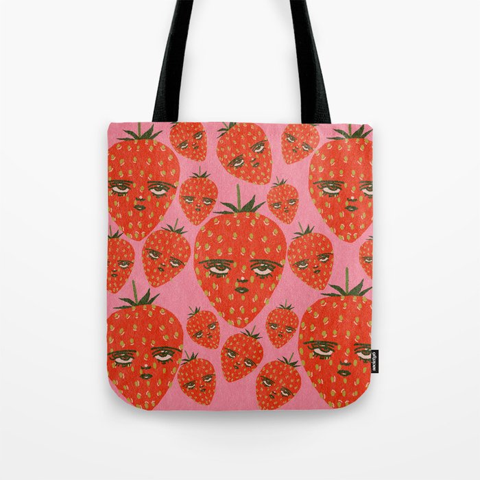 Unimpressed Strawberry Tote Bag Gallery Image 1
