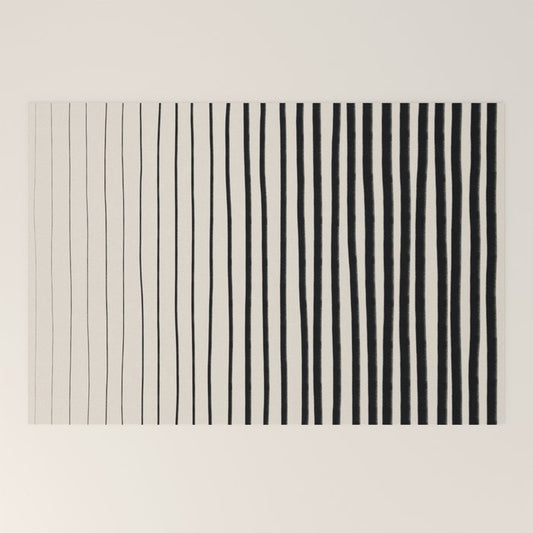Black Vertical Lines Welcome Mat Gallery Image 2