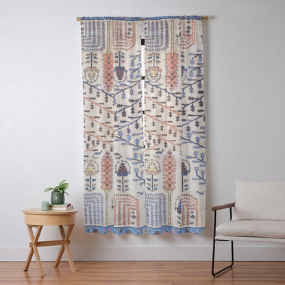 Floral Garden Persian Rug Print Window Curtain Gallery Image 13