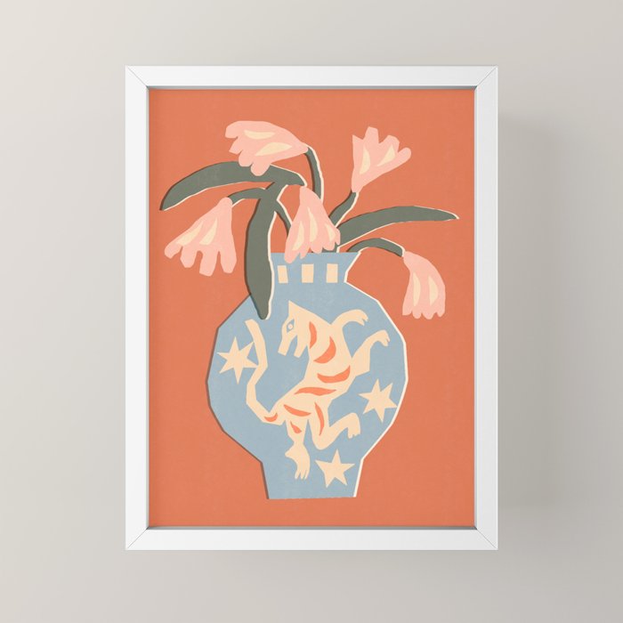 Tiger Vase Mini Art Print Gallery Image 4