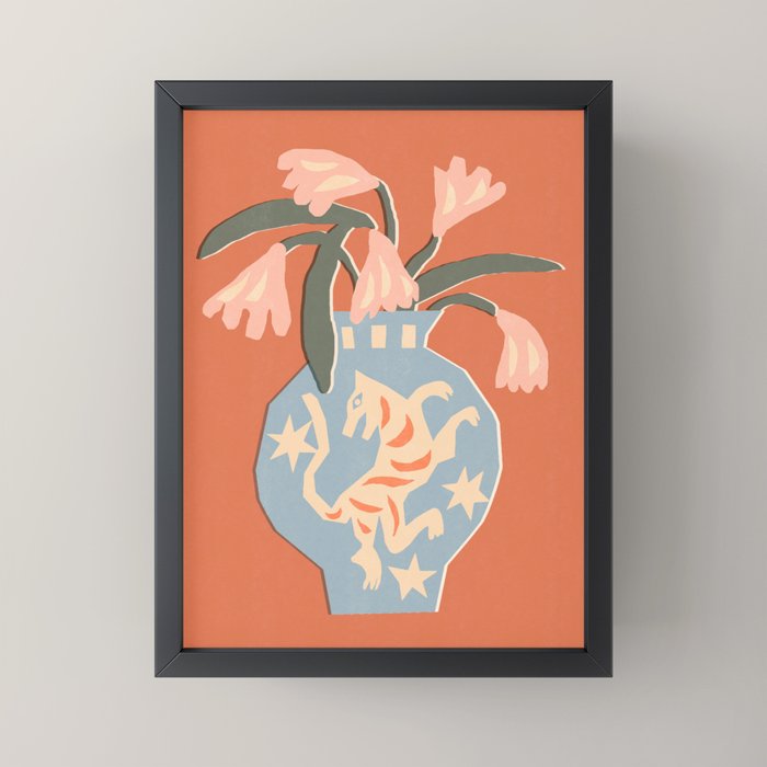 Tiger Vase Mini Art Print Gallery Image 3