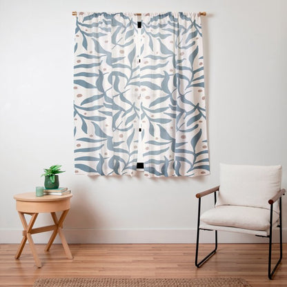 Branches and Berries - Teal and Mocha Window Curtain Gallery Image 15