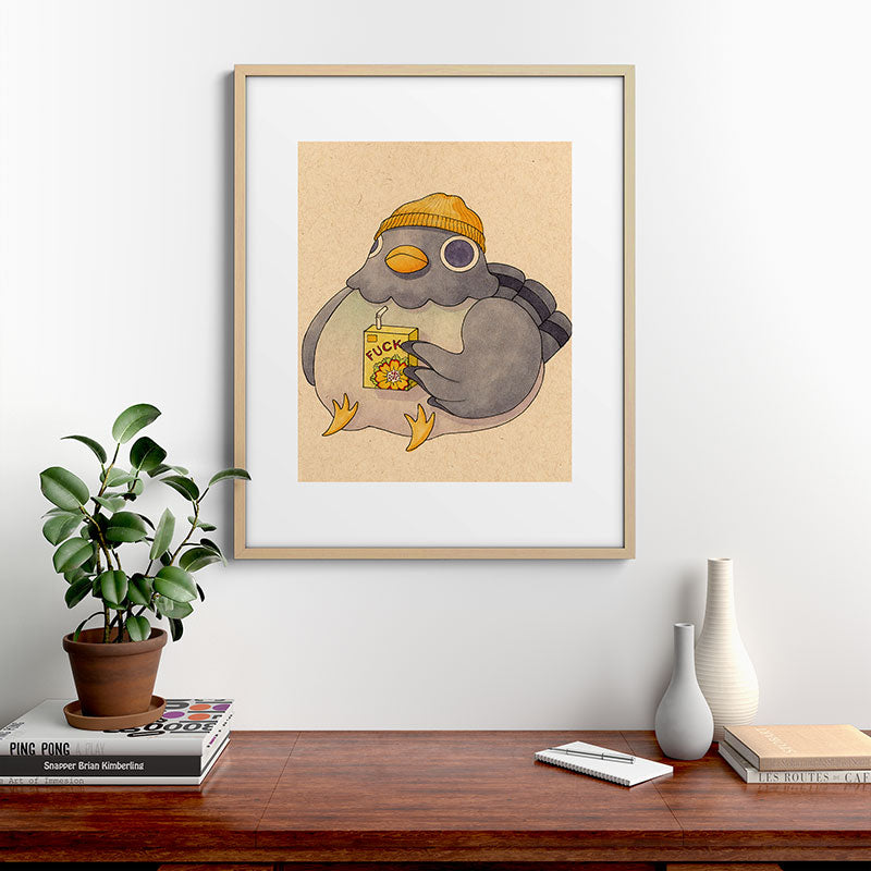 'Fuck' Pigeon 07 Framed Art Print Gallery Image 29