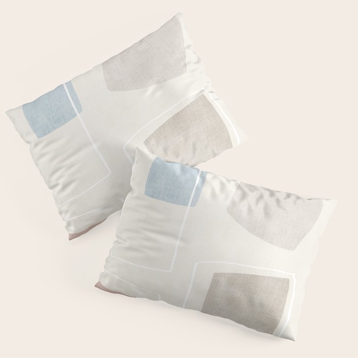 Neutral Minimalist Abstract Artwork Pillow Sham Gallery Image 1