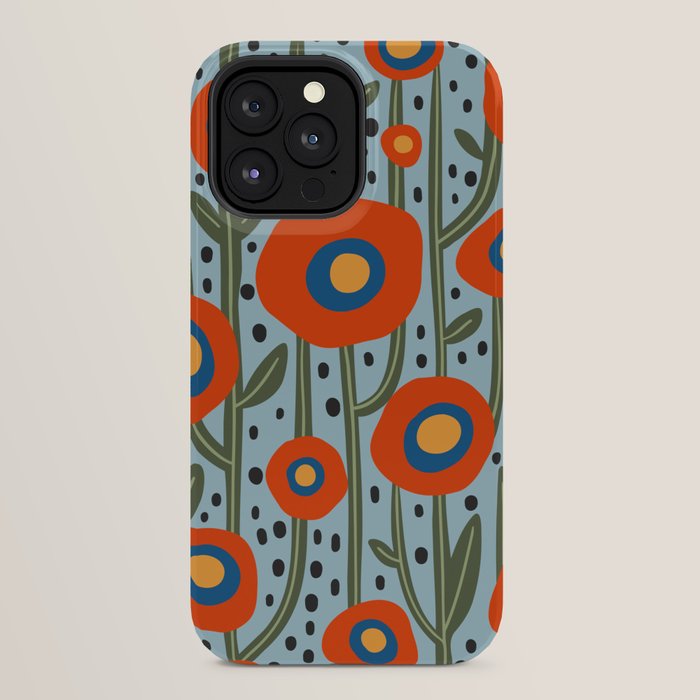 Flower Market Amsterdam, Modern Retro Flower Print iPhone Case Gallery Image 24