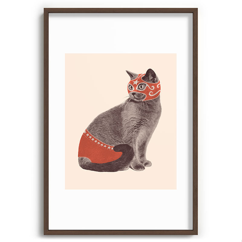 Cat Wrestler Framed Art Print Gallery Image 68
