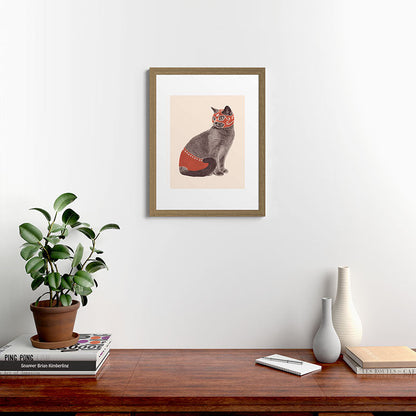 Cat Wrestler Framed Art Print Gallery Image 40