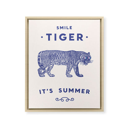 Smile Tiger, it's Summer Framed Canvas Print Gallery Image 13