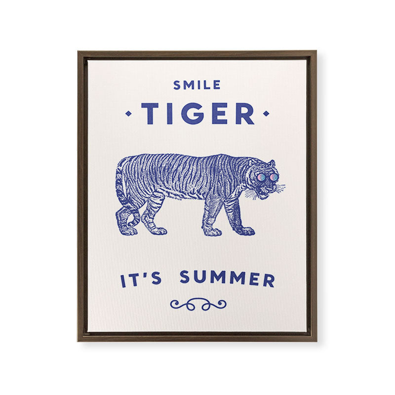 Smile Tiger, it's Summer Framed Canvas Print Gallery Image 9