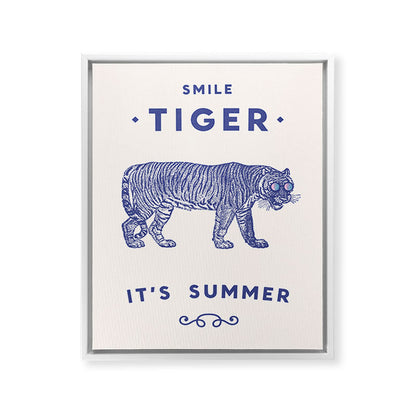 Smile Tiger, it's Summer Framed Canvas Print Gallery Image 23