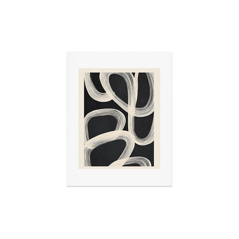 Black and White Abstract Line Art 2 Art Print Gallery Image 3