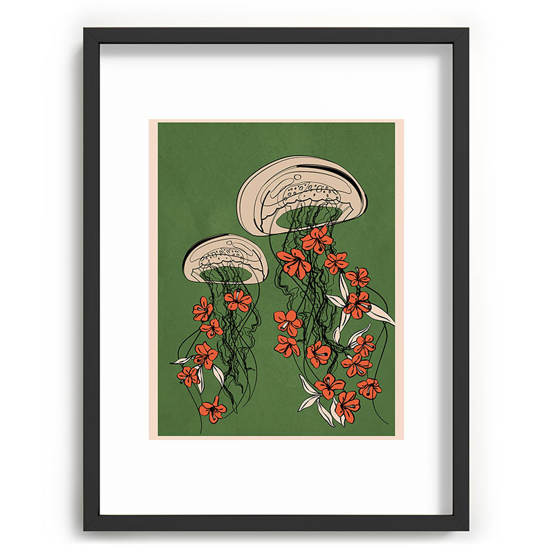 Floral Jellyfishes 2 Framed Art Print Gallery Image 60