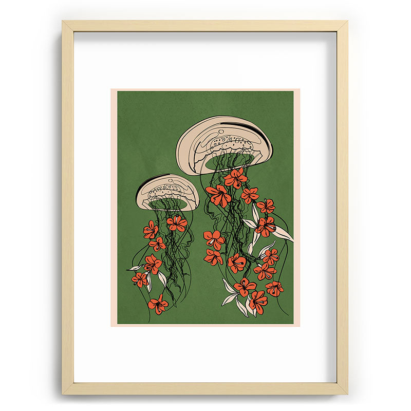 Floral Jellyfishes 2 Framed Art Print Gallery Image 73