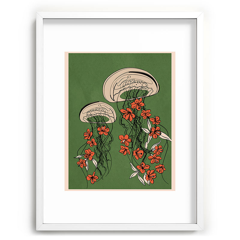 Floral Jellyfishes 2 Framed Art Print Gallery Image 79