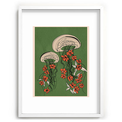 Floral Jellyfishes 2 Framed Art Print Gallery Image 79
