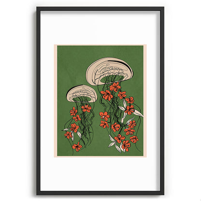 Floral Jellyfishes 2 Framed Art Print Gallery Image 62
