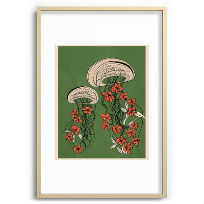 Floral Jellyfishes 2 Framed Art Print Gallery Image 74
