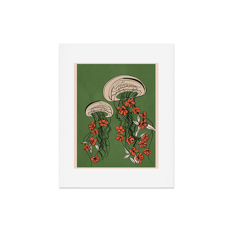 Floral Jellyfishes 2 Art Print Gallery Image 4
