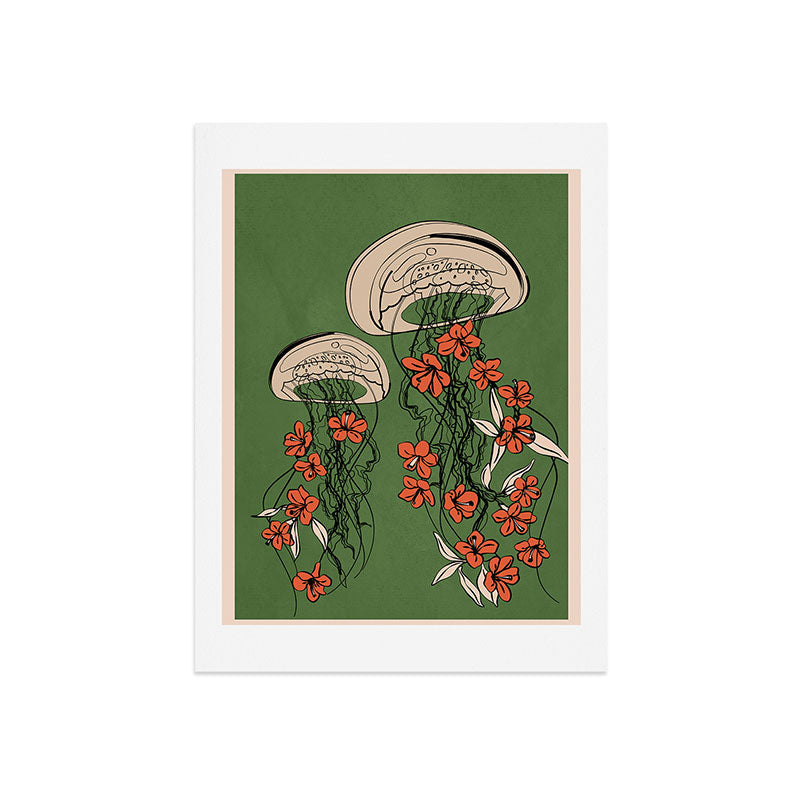 Floral Jellyfishes 2 Art Print Gallery Image 7