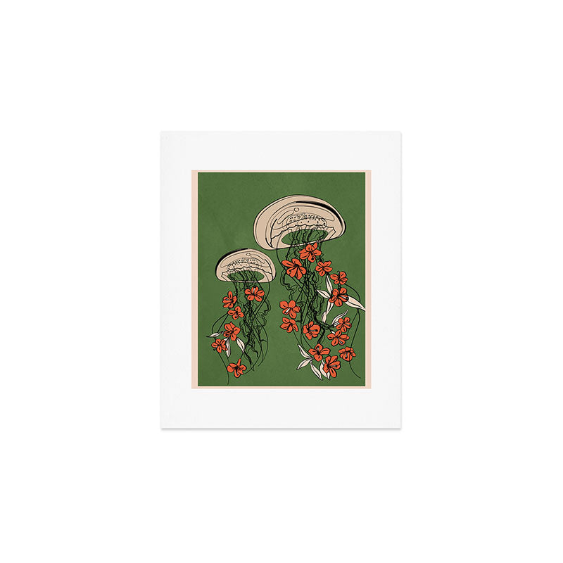 Floral Jellyfishes 2 Art Print Gallery Image 1
