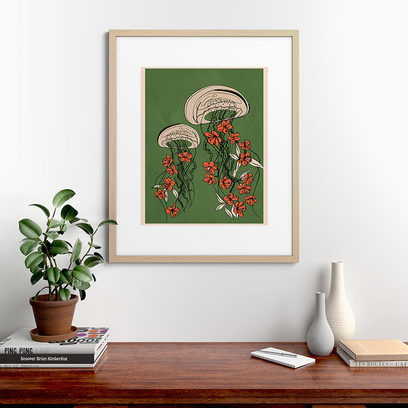 Floral Jellyfishes 2 Framed Art Print Gallery Image 49