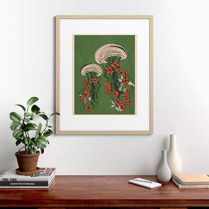 Floral Jellyfishes 2 Framed Art Print Gallery Image 49