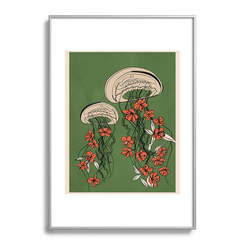 Floral Jellyfishes 2 Framed Art Print Gallery Image 97