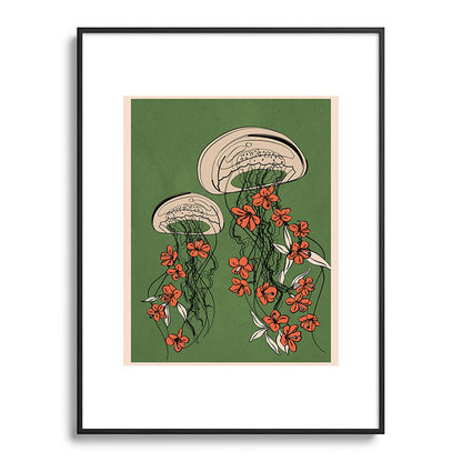 Floral Jellyfishes 2 Framed Art Print Gallery Image 85