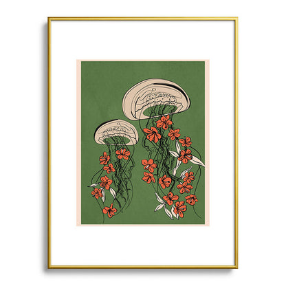 Floral Jellyfishes 2 Framed Art Print Gallery Image 92