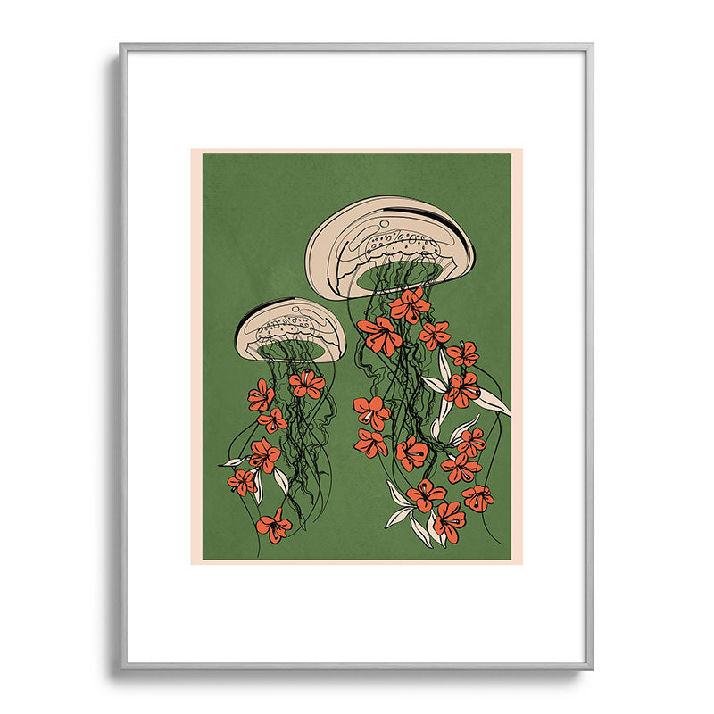 Floral Jellyfishes 2 Framed Art Print Gallery Image 98