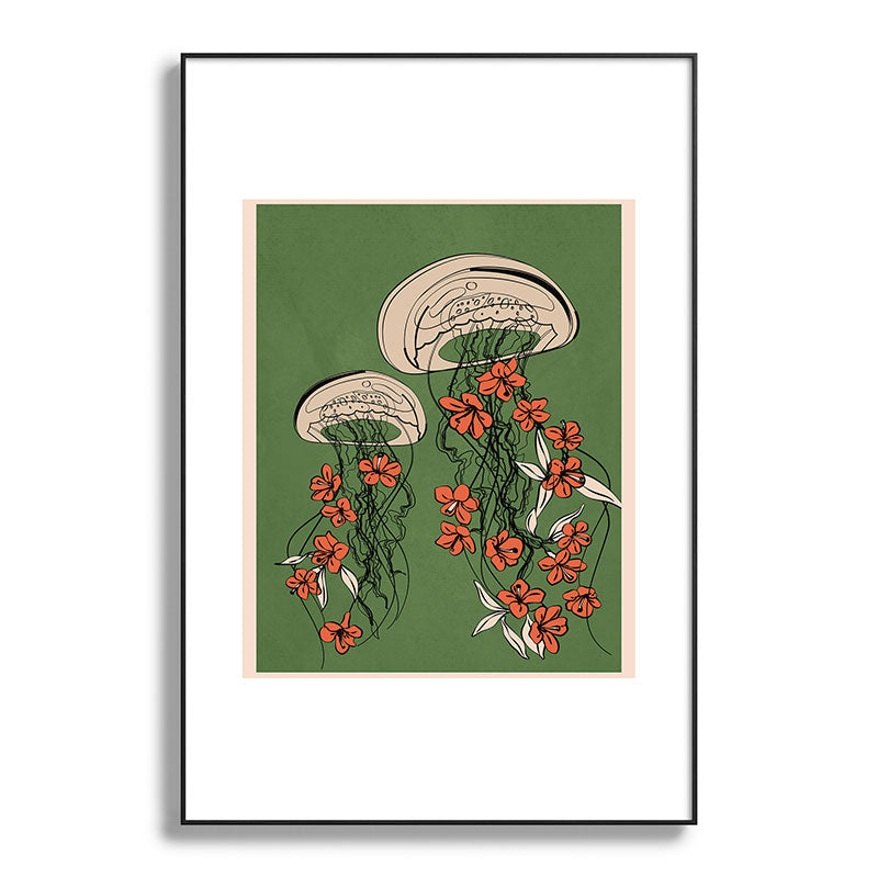Floral Jellyfishes 2 Framed Art Print Gallery Image 87