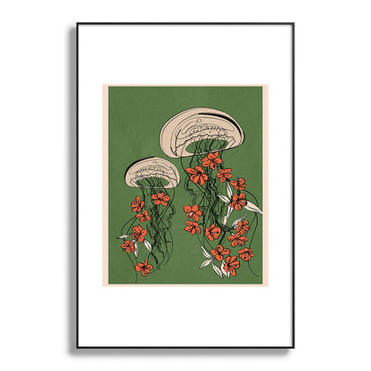 Floral Jellyfishes 2 Framed Art Print Gallery Image 86