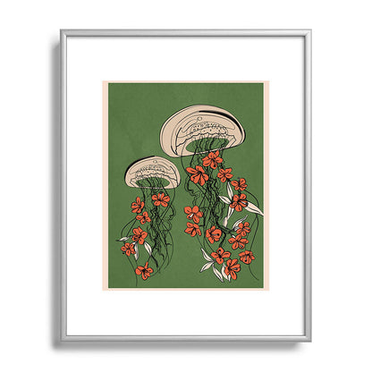 Floral Jellyfishes 2 Framed Art Print Gallery Image 95