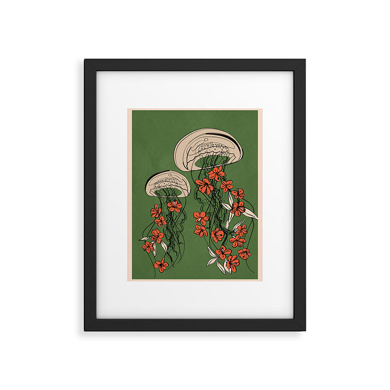 Floral Jellyfishes 2 Framed Art Print Gallery Image 4
