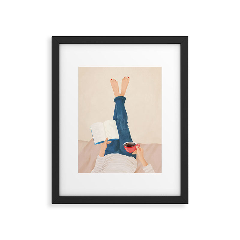 Morning Read Framed Art Print Gallery Image 1