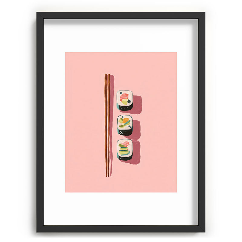 Pink Sushi Rhythm Framed Art Print Gallery Image 60