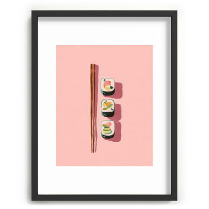 Pink Sushi Rhythm Framed Art Print Gallery Image 61